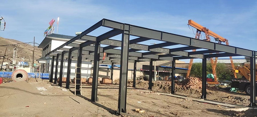 榆中縣甘草店鎮西村商鋪鋼結構工程